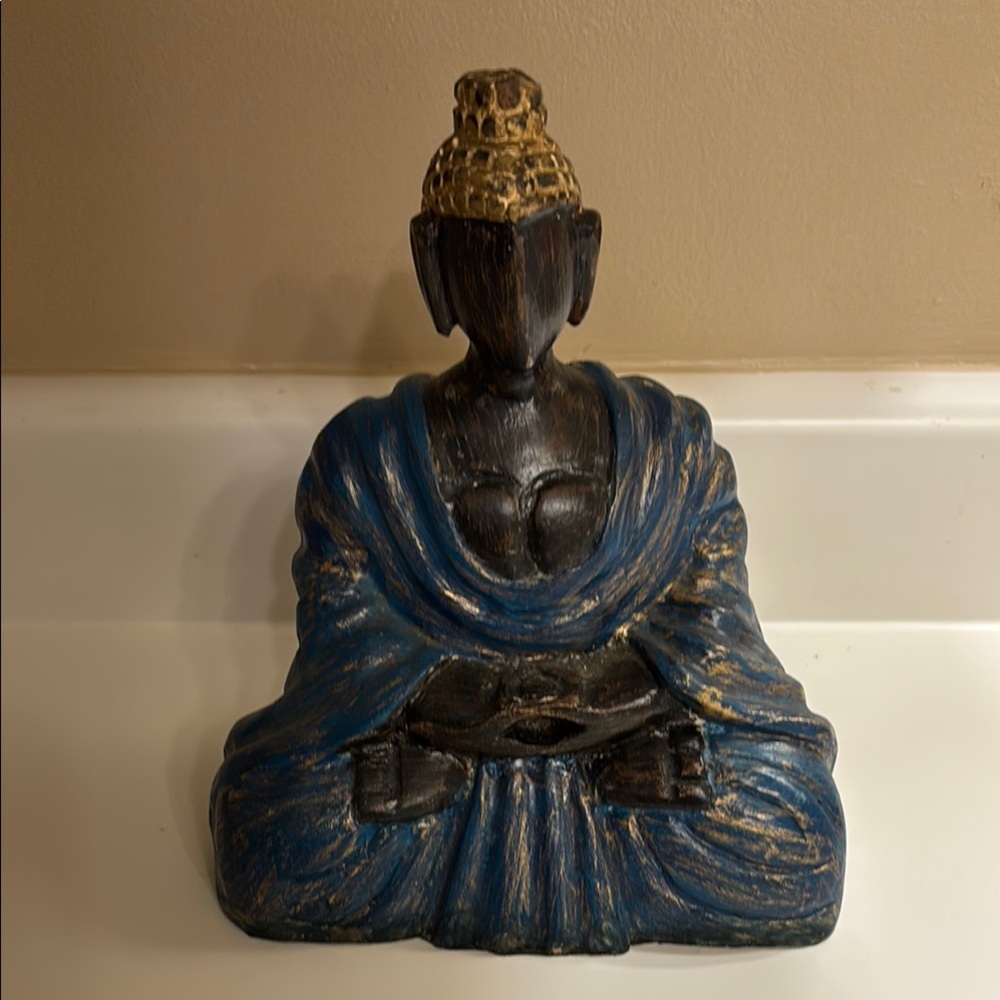 Blue and Gold Buddha Statue